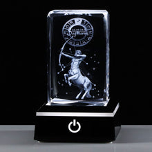 3D Glass Zodiac Signs with LED Lighting Base