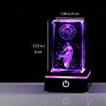 3D Glass Zodiac Signs with LED Lighting Base
