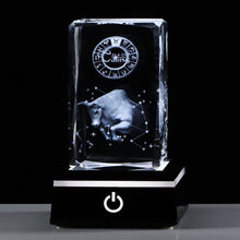 3D Glass Zodiac Signs with LED Lighting Base