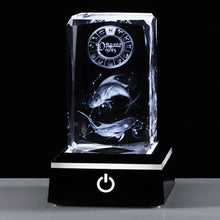 3D Glass Zodiac Signs with LED Lighting Base