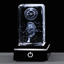 3D Glass Zodiac Signs with LED Lighting Base