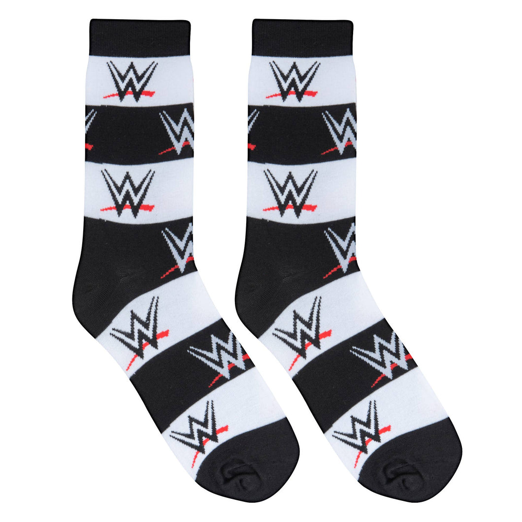 Crazy Socks - Mens Crew - WWE Logo