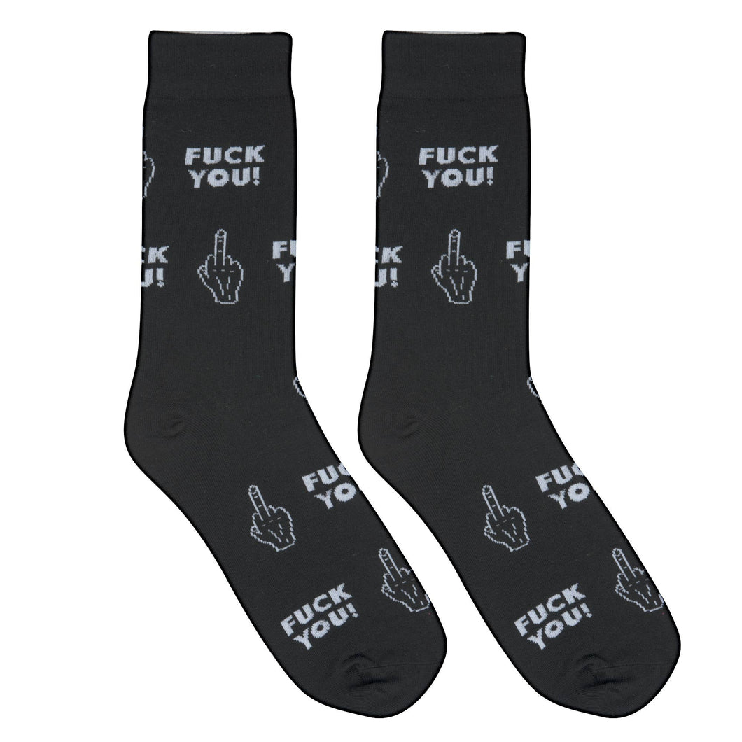 Crazy Socks - Mens Crew - Fuck You