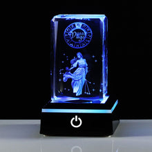 3D Glass Zodiac Signs with LED Lighting Base